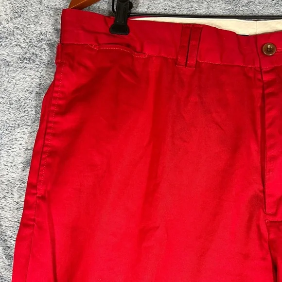 Polo Ralph Lauren Mens Red Chino Pants Side Buckle Adjusters 38x27.5 Cotton - Picture 3 of 16